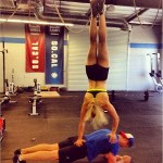 Cassidy and Hunter doing crossfit