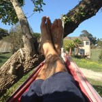 Gabe Kapler in a hammock