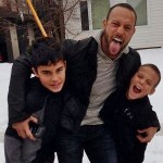 Gabe Kapler with his sons