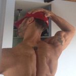 Gabe Kapler stretching his neck