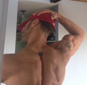 Gabe Kapler stretching his neck